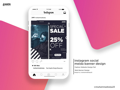 Instagram Social Meida Banner Design