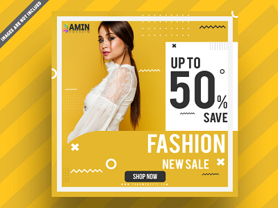 Fashion Social Media 50% Sale Web Banner Design