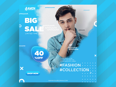 Big Fashion Sale Social Media Banner Design