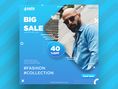 Big Fashion Sale Social Media Banner Design banner design branding design illustration instagram instagram post instagram stories muhammadranju muhammadranju23 social meida