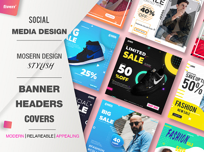 Social Media Post & Banner Design on Fiverr :) banner design branding design illustration instagram instagram post instagram stories muhammadranju muhammadranju23 social meida