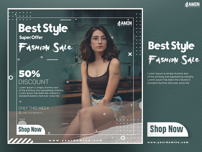 Best Style Fashion Sale Social Media Post Design