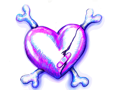 Love of love art digital digitalart drawing hurt heart illustration love