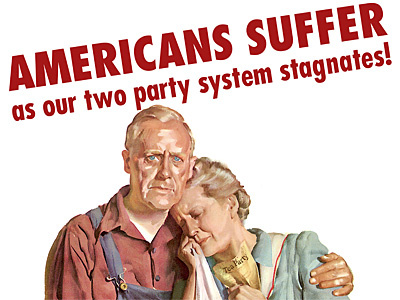 Americans Suffer political poster remix