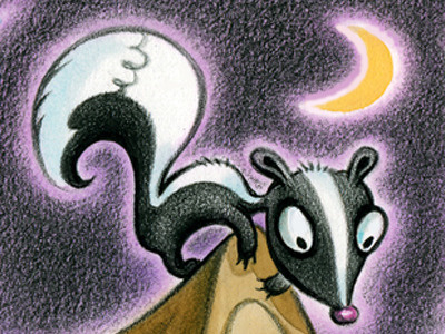 Skunk moon night skunk stinky