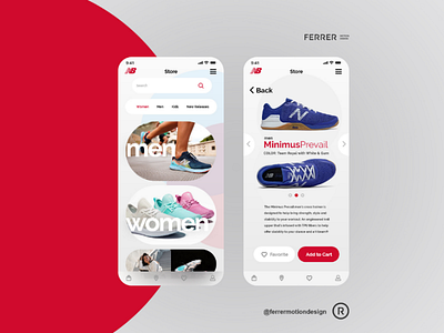 New Balance ui/ux concept design