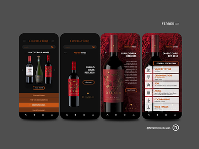 Wine App Design concept adobexd app experiencedesign interface motion ui ux webdesign