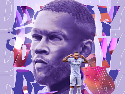 Memphis Depay 3d ad blender composition creative football futbol futebol graphic design nike poster sculpting soccer social media