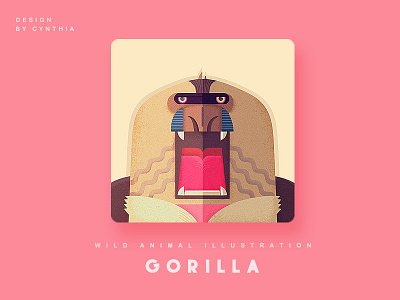 GORILLA animal gorilla illustration sticker