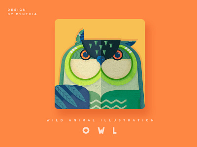 OWL animal illustration owl sticker