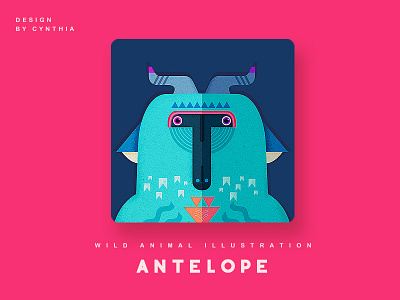 ANTELOPE animal antelope illustration sticker