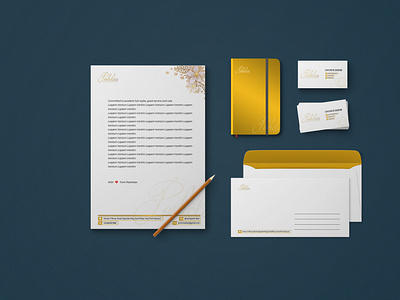 #Letterhead & Stationaries Branding for Poshclass Beauty Lounge