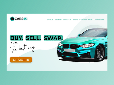 #Landing Page (Cars45.com Redesign)  - Daily UI 003