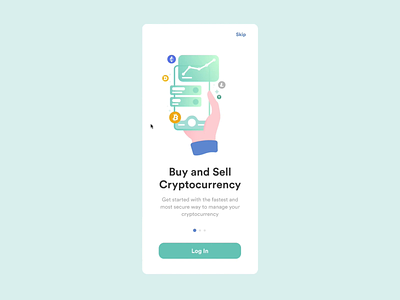 Cryptocurrency App animation app clean cryptocurrency design figma flat illustration interface procreate ui