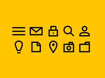 Simple Icon Set flat icons