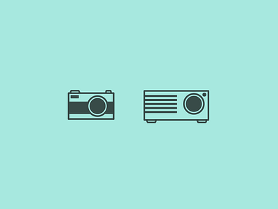 Camera & Projector camera flat icon projector