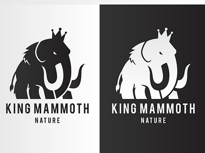 King Mammoth Logo brand branding design flat logo minimal