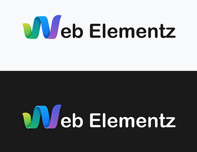 Web Elementz Logo brand branding design flat logo logo design minimal