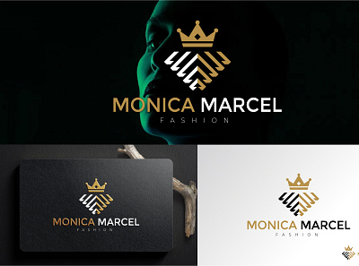 Monica Marcel brand branding design flat logo logo design logo logo design minimal
