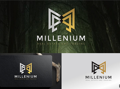 MILLENIUM LOGO brand branding design flat logo logo design logo logo design minimal
