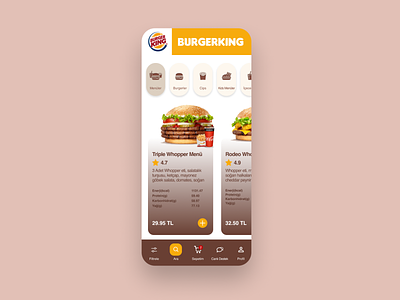 Burgerking App Design app burger king design mobile ui ux
