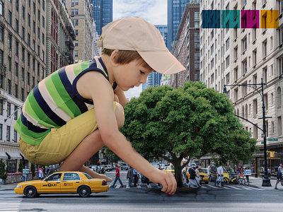 Green city digitalart ecology future graficdesign photoshop