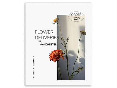 Florence In Flowers Deliveries adobe illustrator advertising branding design floral design illustrator minimal poster vector