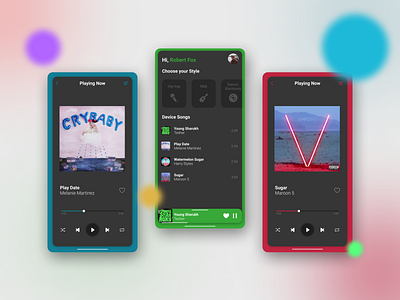 Music Player App Design android branding design graphic design illustration music music player ui