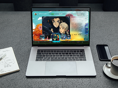 Design UI Web App Anime Ghibli app design ui web