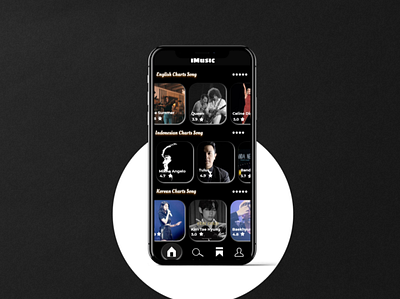 Design IMUSIC app design mobile ui