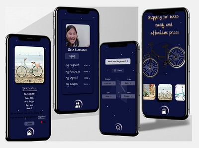 Bicycle Shopping Mobile App application design mobile mobile app mobile app rental bicycle rental bicycle ui