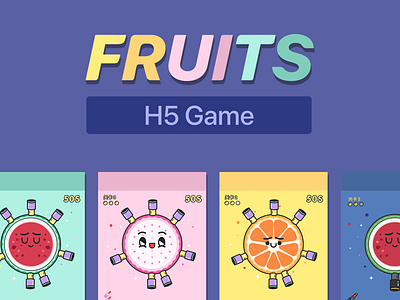 Game Design | H5 character colorfull fruit fruits game lipstick ui