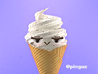 ice cream 3d character ice cream illustration