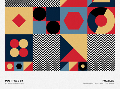 Puzzled design geometric geometric art illustrator poster
