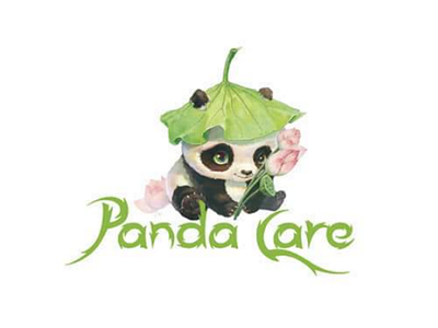 Watercolor logo for Panda Care logo design watercolor logo