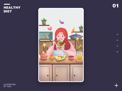 Healthy Diet design flat illustration