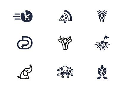 9 Black Brand Logo Themes & Minimalist Logo Templates