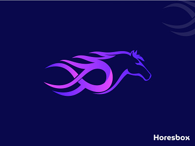 Gradient Purple Color Horse Logo Brand On Dribbble