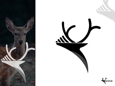 deer black brand animals logo template dribbble