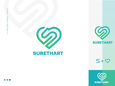 S and Heart Logo Icon