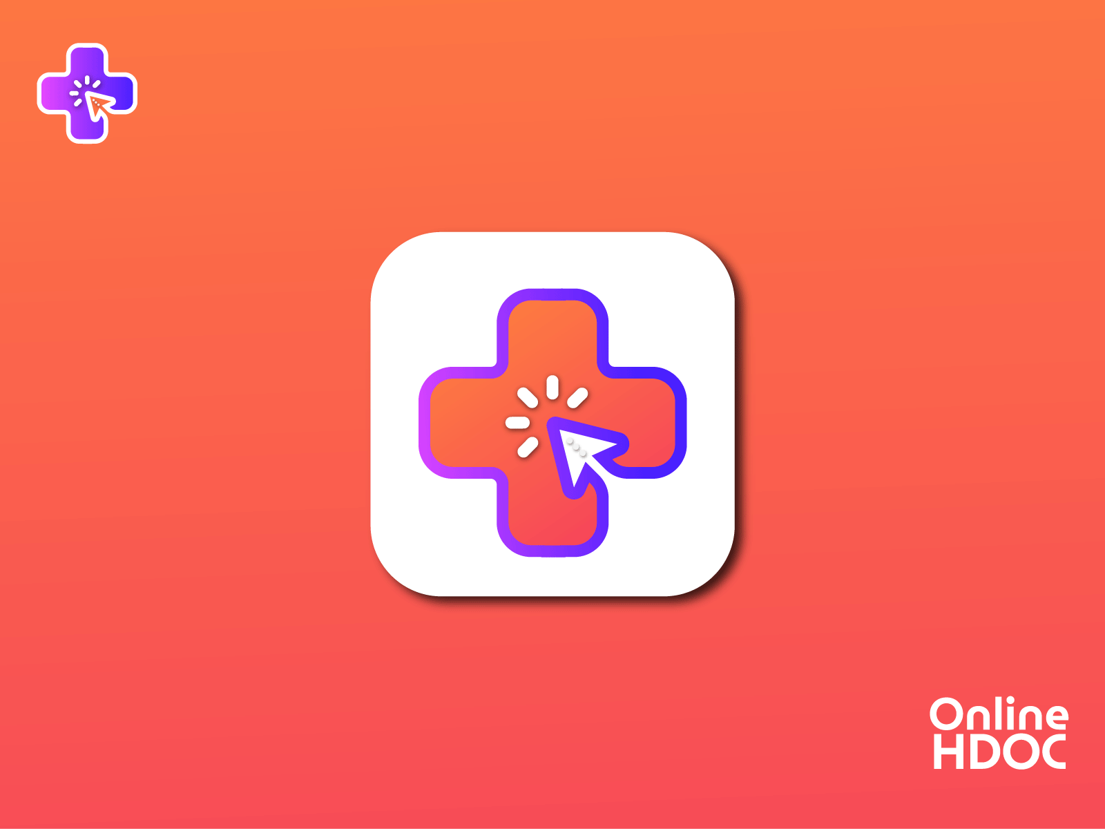 online health medical logo design