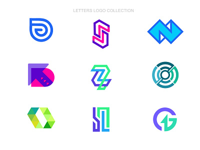 Colorful Modern Letter Logo Collection