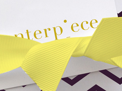 CENTERPIECE box branding chic freelance gold luxurious luxury pattern project purple ribbon yellow