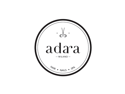ADARA • MILANO • black branding brandmark chic classy clean hairdresser icon logo luxurious white