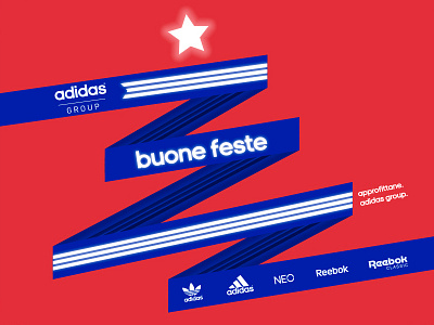 BUONE FESTE adidas blue christmas cool dem digital fun graphic holidays modern sport