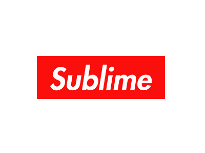 Sublime bold brand design designer fun red sublime supreme typography