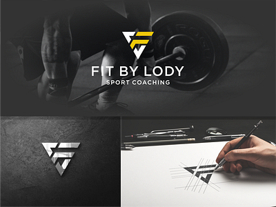 Fit by Lody (sport choaching) abstract app branding business choacing company creative design fitness graphic graphic design illustration logo masculine minimal modern physical fitness sophisticated sport vector