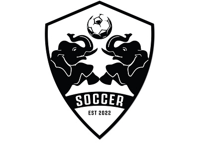 ELEPHANT SOCCER CLUB MASCOT LOGO SPORT