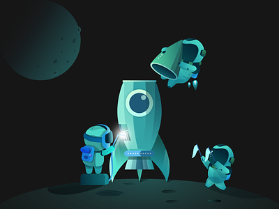 Cute Rocket astronaut design graphicdesign illustration illustration art illustrator ilustration inkscape rocket space vector
