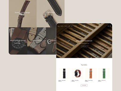 Ammo Mania / UX/UI design of a premium leather watch strap brand